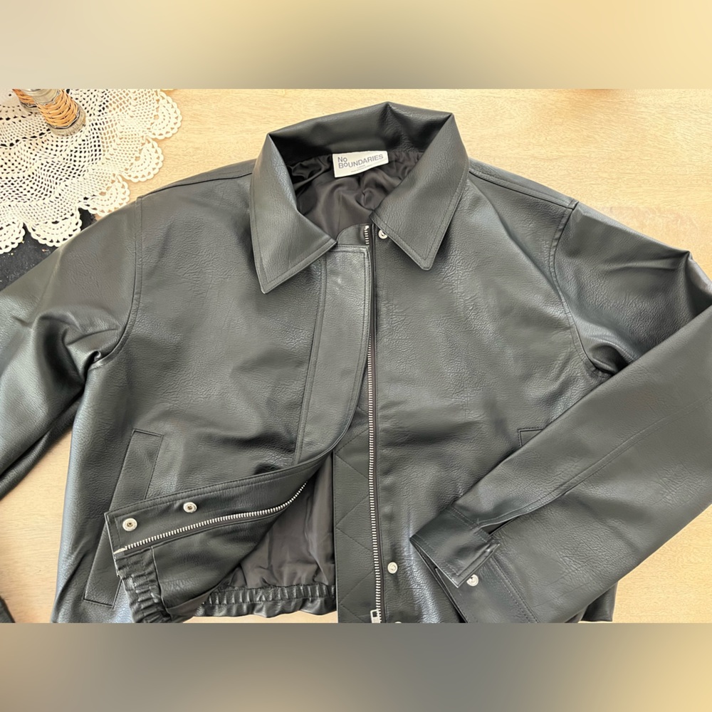 SOLD//No Boundaries Charcoal Leather Jacket